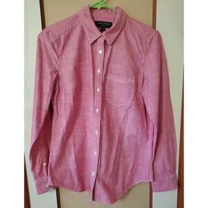 Women's Banana Republic Button Up Long Sleeve Shirt Sz XS Pink